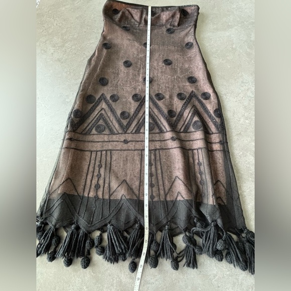 TOCCA Women’s Black Sleeveless Sheer Polka Dot Pattern Wool Blend Dress Size 4 - Picture 12 of 16